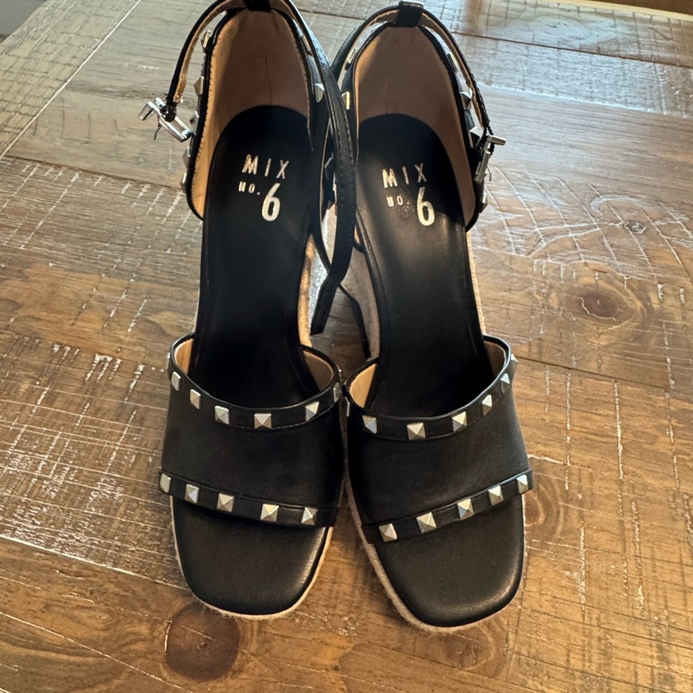 Mix No. 6 Black Studded Sandals